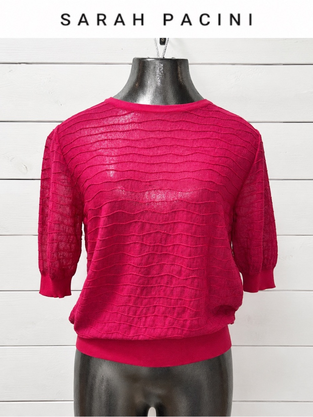 Chandail Jacquard Sarah Pacini – Fuchsia – Taille S/M